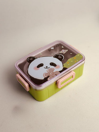 NIYO TOYS Panda Lunch Box with Cute Design and Secure Lid for Kids Lunches