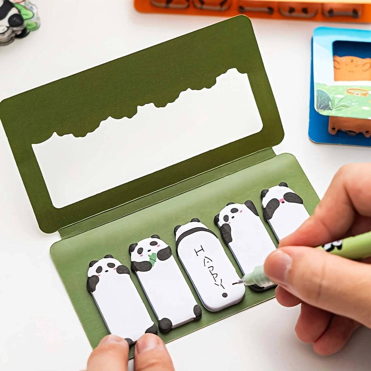 Adorable panda-themed sticky notes post it for ages 5 and up, perfect for school or home organization