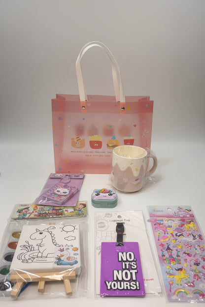 NIYO TOYS colorful hamper for kids with party favors for kids, suitable for birthday celebrations