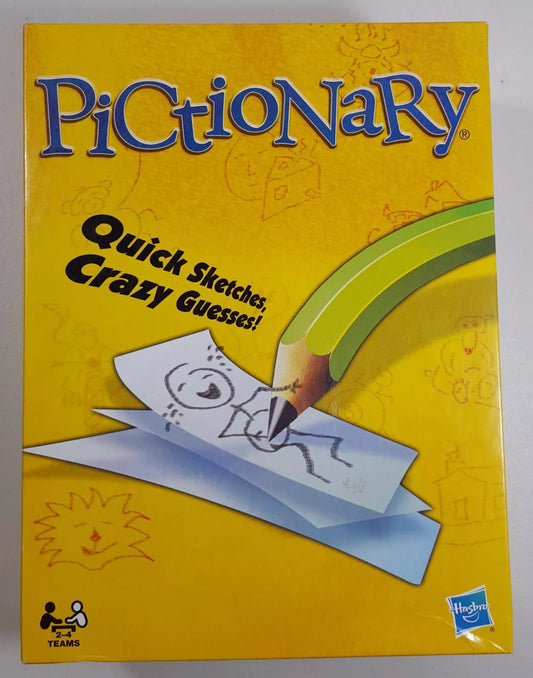 Pictionary game for kids box featuring quick sketches and fun graphics for family entertainment