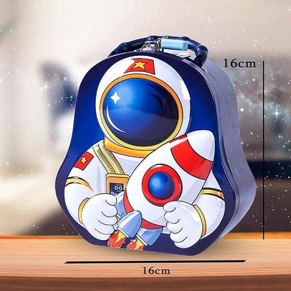NIYO TOYS colorful astronaut piggy bank for kids age 3+ with rocket design