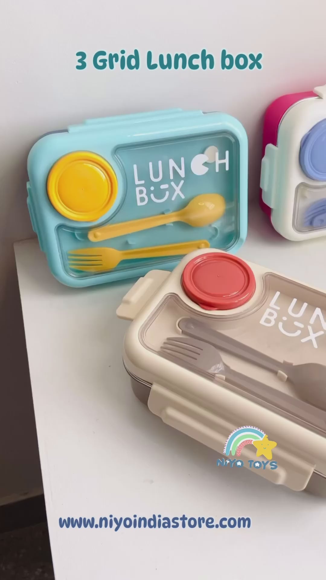 3 Compartment Sustainable Eco-Friendly Lunch Box