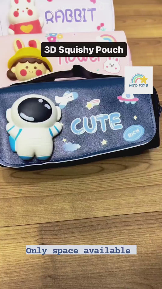 3D Squishy Space Pencil Pouch for Kids
