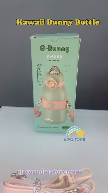 Niyo Cartoon Design Hot and Cold Water Bottle for Kids - Double Walled Vacuum