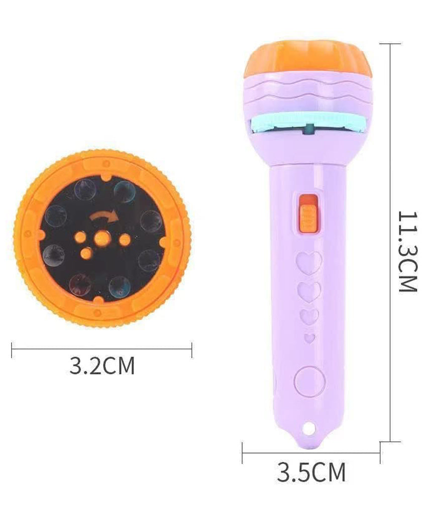 Purple NIYO TOYS projector flashlight for kids, age 3+, perfect for imaginative play and storytelling