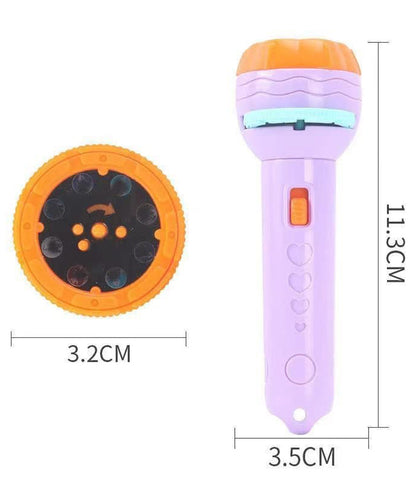 Purple NIYO TOYS projector flashlight for kids, age 3+, perfect for imaginative play and storytelling