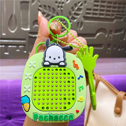 Green Pochacco keychain toy with sound buttons, perfect return gift for kids age 3+
