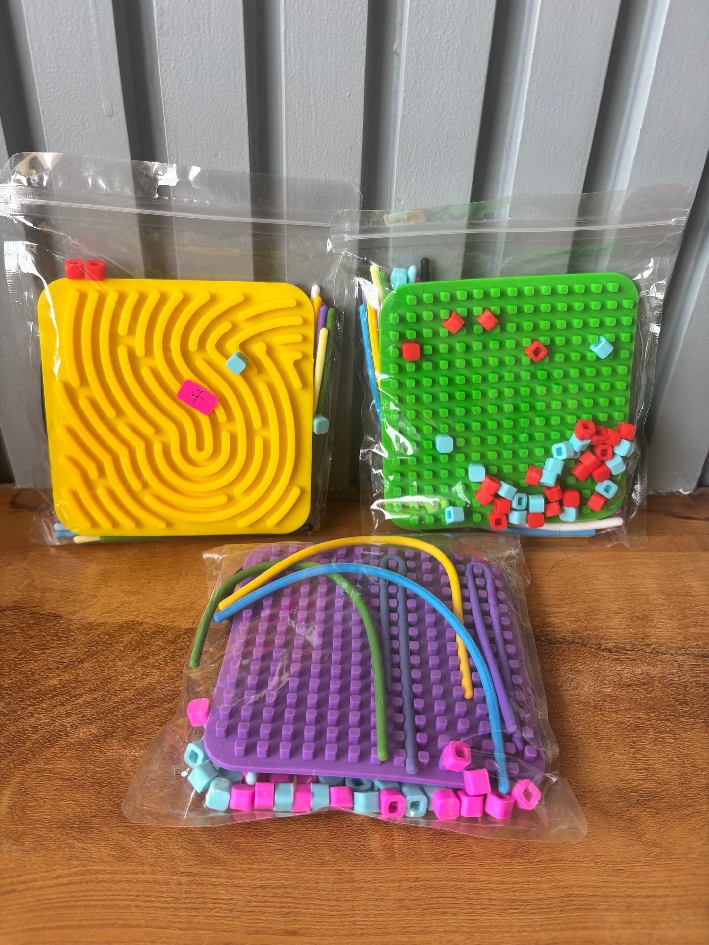 Colorful sensory fidget toy puzzle set for age 3+, ideal for tactile play and fine motor skill development