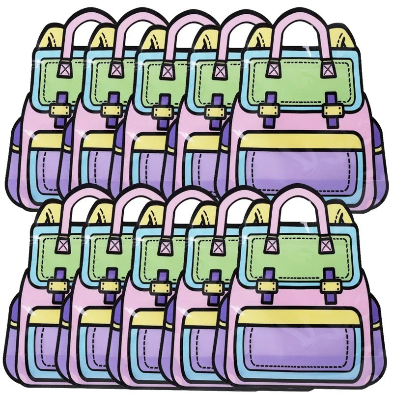 Colorful goody bag bags in pastel shades, ideal for birthday parties and age 3+ celebrations