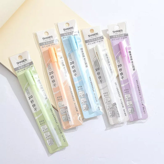 NIYO TOYS office glue pen supplies in six pastel colors for easy crafting and office use