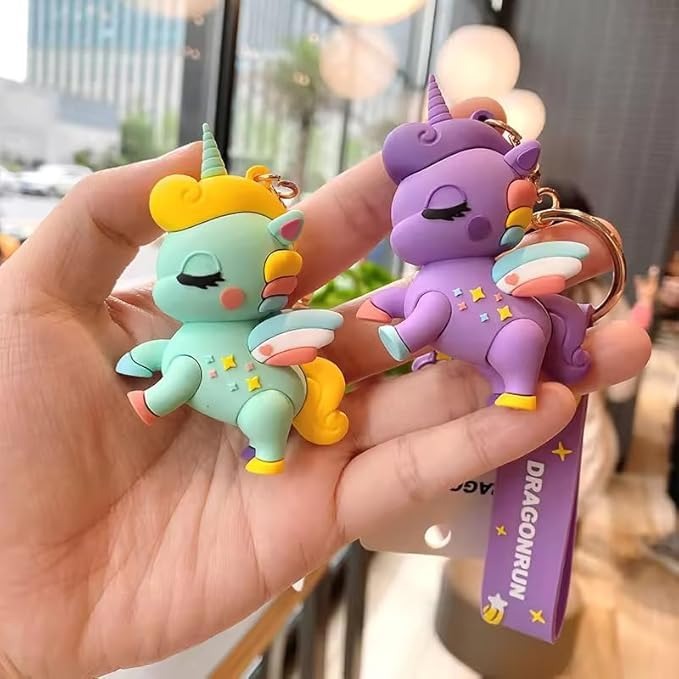 Colorful unicorn keychain collectables from NIYO TOYS, perfect return gift for kids age 3 and up