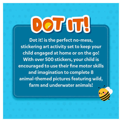 Dot It! No-Mess Sticker Activity Set for Kids with Animals on Animals Theme, Age 3+, Engaging Creativity