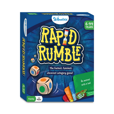 Skillmatics Rapid Rumble Board Game for ages 6 to 99, family-friendly game for 2 to 5 players