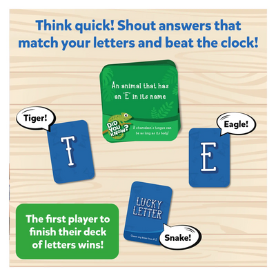 NIYO TOYS Lucky Letter Board Game for Ages 6+, fast-paced word matching challenge