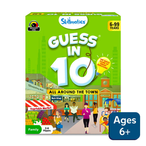 Skillmatics Guess in 10 game card spider for ages 6+, fun family game for 2-6 players