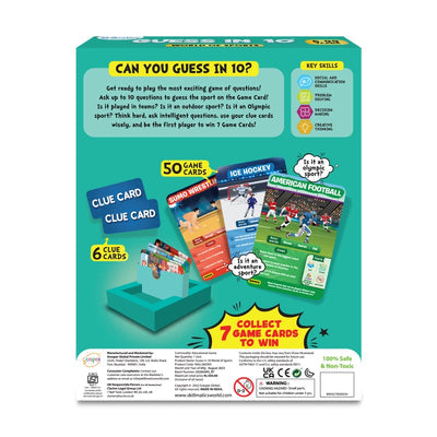 NIYO TOYS game card spider with 50 clue cards, ages 7+, for fun interactive guessing games