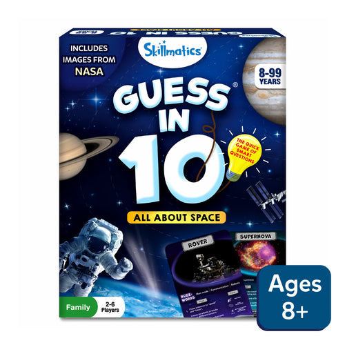 Guess in 10 All About Space Game for ages 8+, family fun with images from NASA