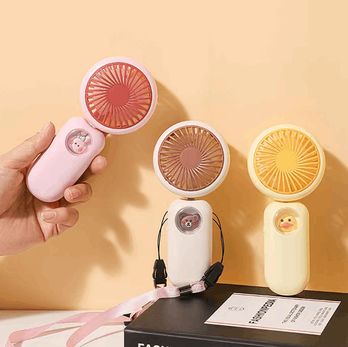Colorful small fan set with animal designs, ideal for kids aged 3+ for outdoor fun
