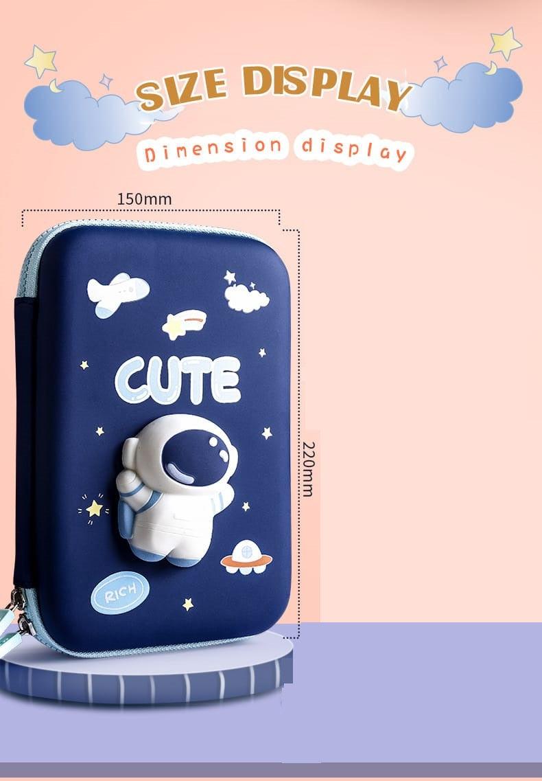 NIYO TOYS Kids Pencil Case with Cute Astronaut Design, perfect for Smiggle-inspired stationery