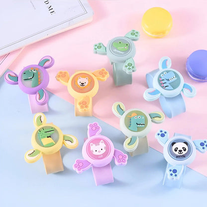 Colorful animal-themed spinner fidget toy for ages 3 and up, ideal for stress relief and fun play