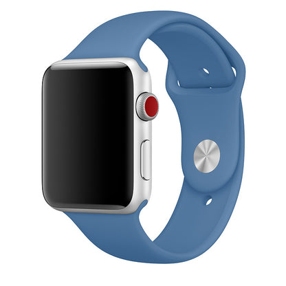 NIYO TOYS sports silicone band for iWatch in blue, perfect for active lifestyles and comfortable wear
