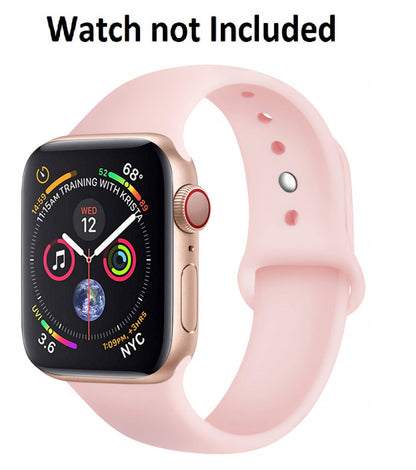 Soft Pink NIYO TOYS sports silicone band for iWatch with durable design and easy installation