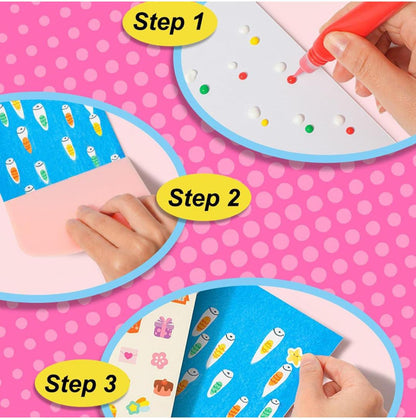 Squeegee for art in colorful design, perfect for kids age 5+, ideal for creative birthday party projects