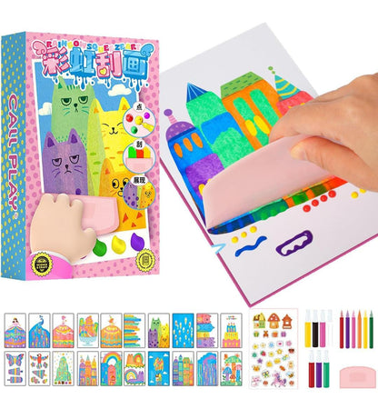 Colorful squeegee for art set by NIYO TOYS, age 3+, ideal for creative painting activities