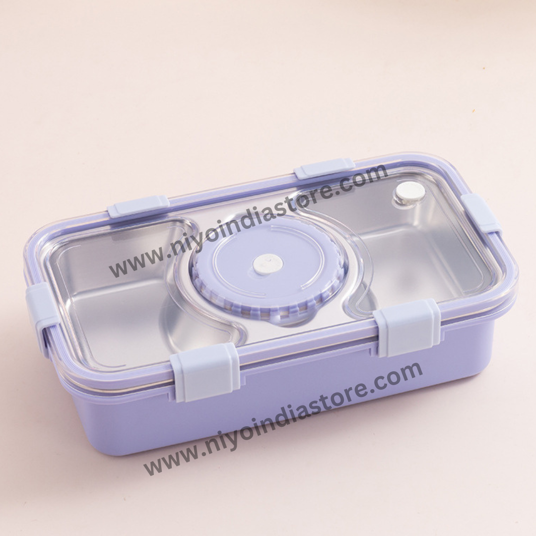Purple Niyo Toys lunch box with secure lid, perfect for school lunches or picnics, age 3+