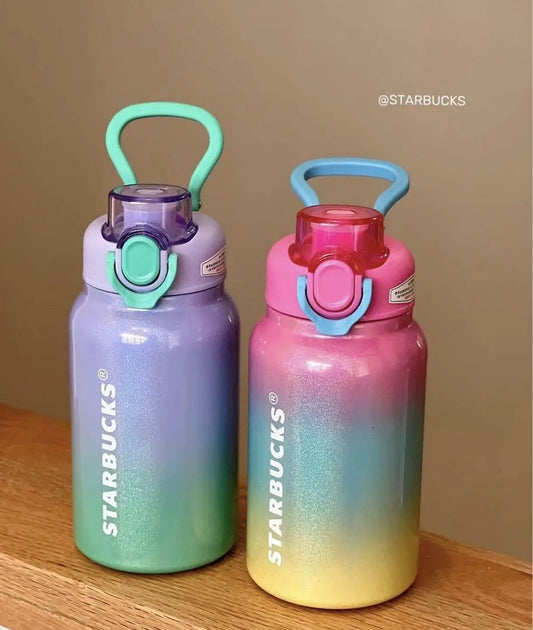 NIYO TOYS Gradient Color Sippers with Easy Grip Handles and Secure Lids for Hydration on the Go