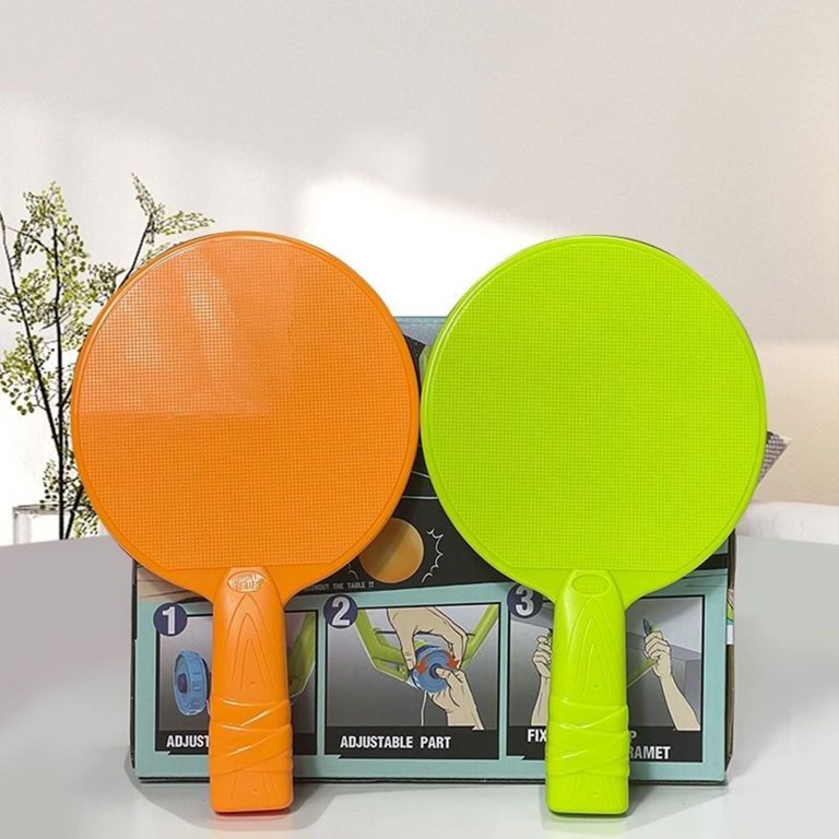 NIYO TOYS table tennis table ping pong table paddles in orange and green, great for ages 6 and up