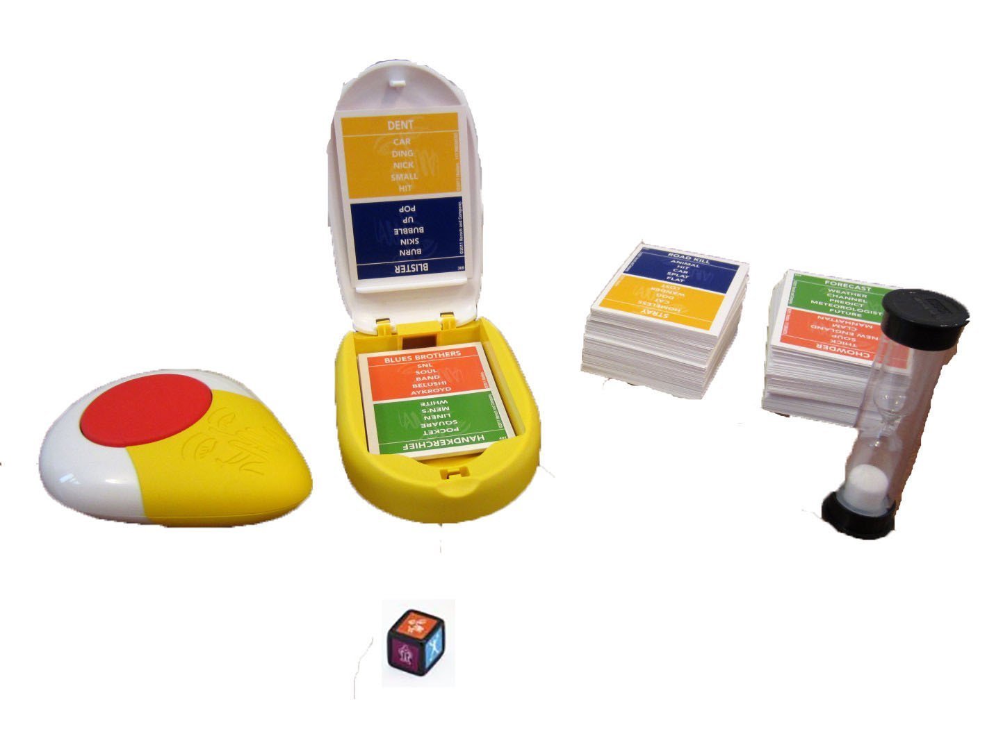 Niyo Toys party game with colorful cards, timer, and dice, suitable for ages 8 and up, great for social gatherings