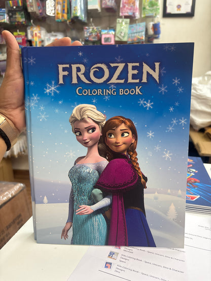 Frozen coloring book featuring Elsa and Anna, perfect for kids who love enchanting stories