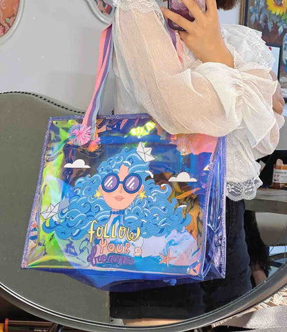 Colorful NIYO TOYS tote bag with a whimsical design for kids, ideal for playdates and outings