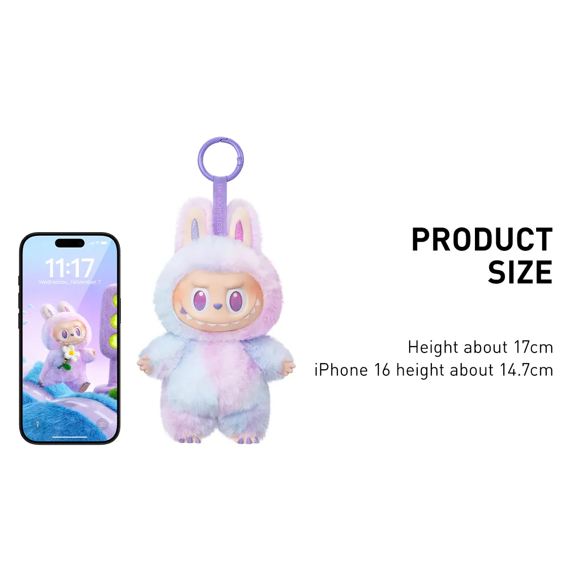 NIYO TOYS pastel bunny toy plush doll, 17 cm tall, perfect for kids ages 3 and up, great for playtime
