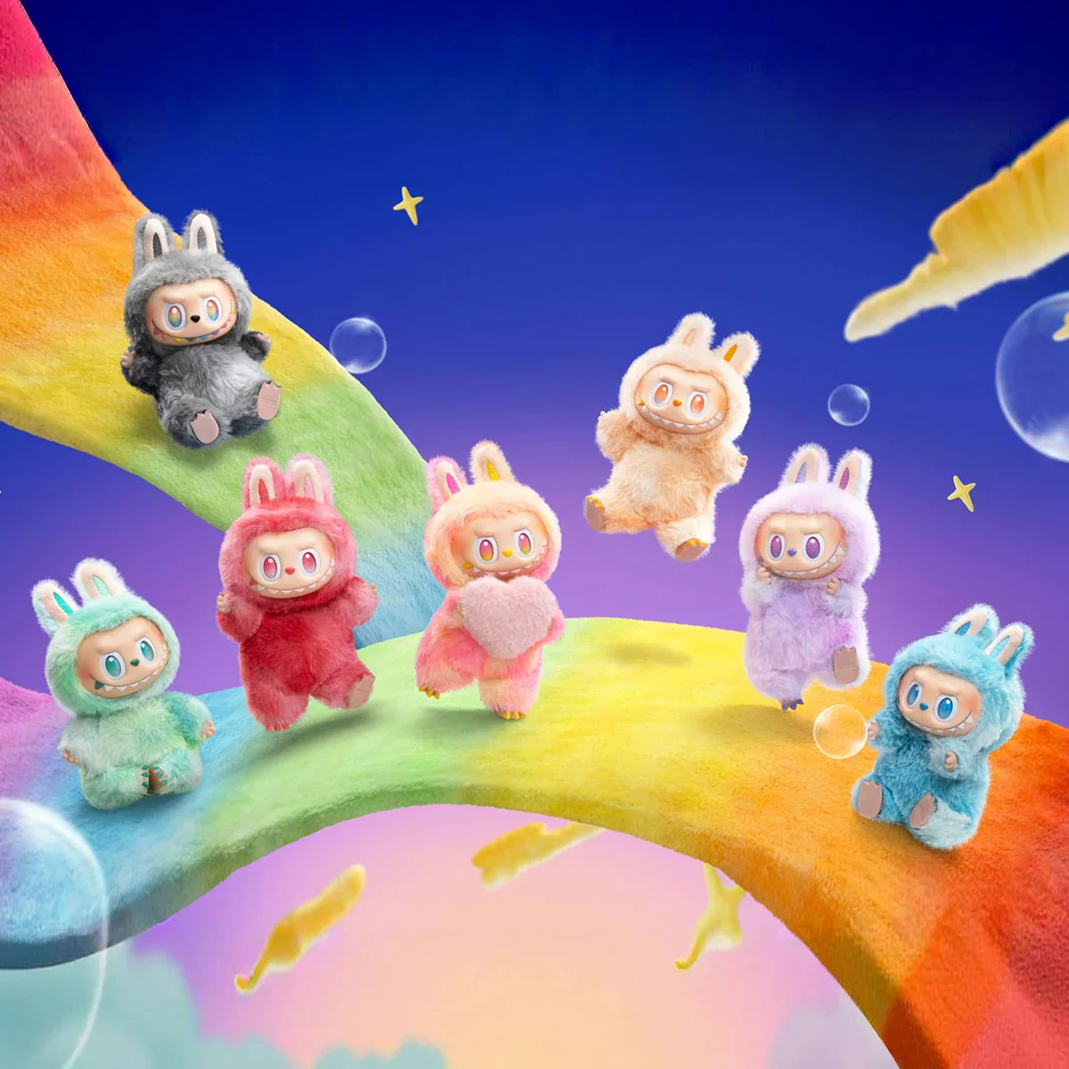 Colorful NIYO TOYS toy plush dolls in various shades, suitable for ages 3 and up, perfect for imaginative play