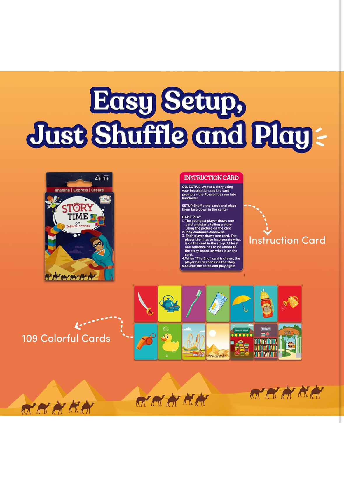 NIYO TOYS educational travel games for 4 year olds with 109 colorful cards and easy setup
