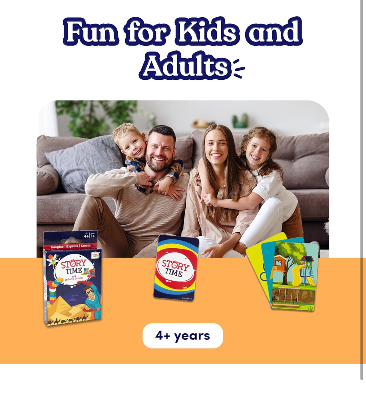 NIYO TOYS educational travel games for 4 year olds featuring a family playing story time cards together