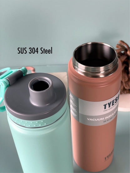 Mint green stainless steel drinks bottle designed for hydration on-the-go, perfect for all ages
