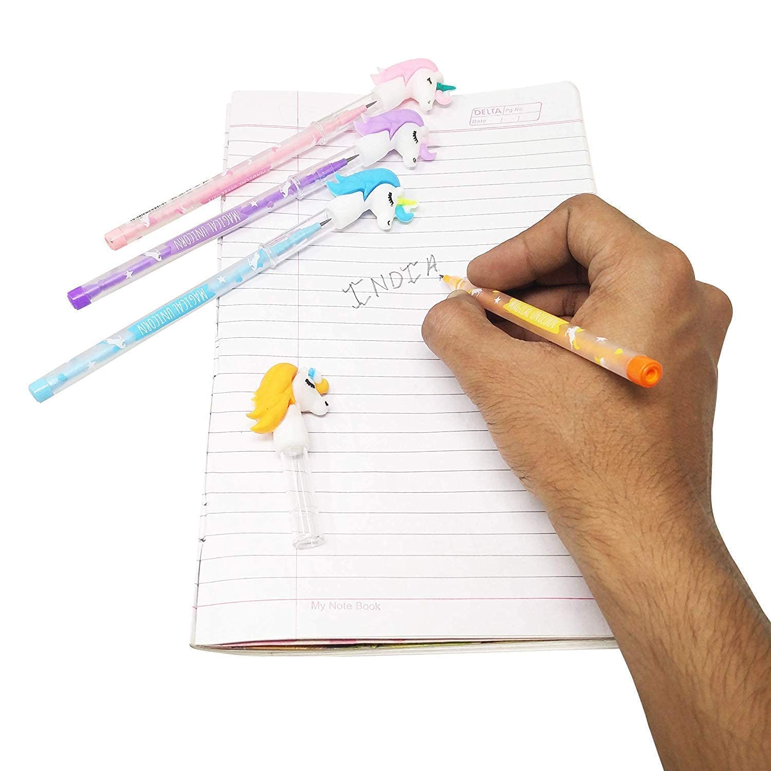 Colorful NIYO TOYS unicorn pencils and lead, perfect for kids age 3+, great for creative writing and drawing