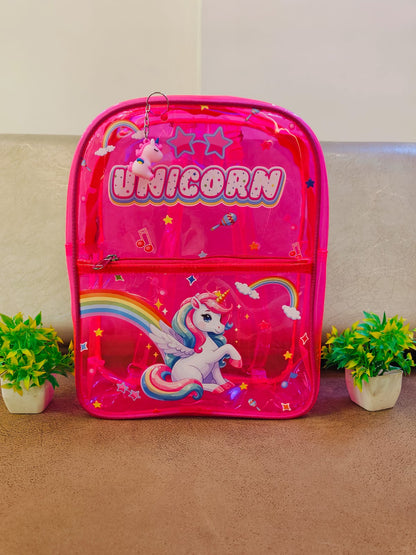 Bright Pink NIYO TOYS Unicorn Backpack with Rainbow Design and Fun Stars for Kids