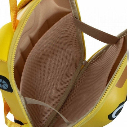 NIYO TOYS yellow school bag interior with mesh pocket and spacious design for kids