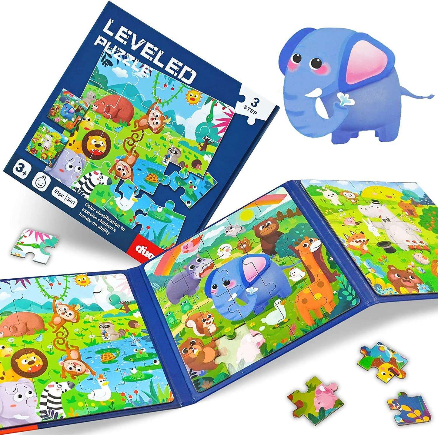 NIYO TOYS search word puzzle book featuring colorful animal illustrations, suitable for ages 3 and up