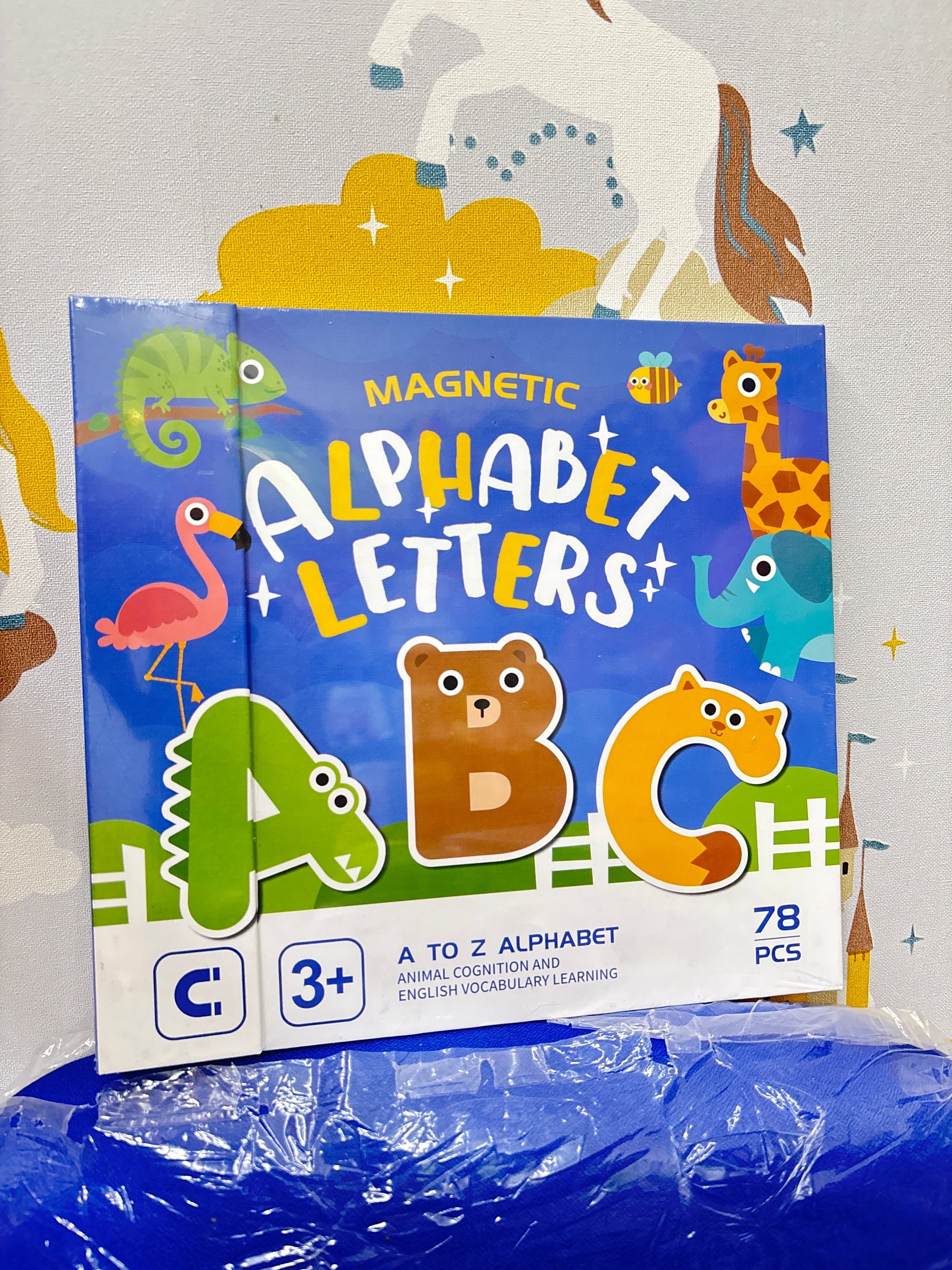 Magnetic alphabet letters puzzle book for ages 3+, ideal for cognitive and vocabulary learning
