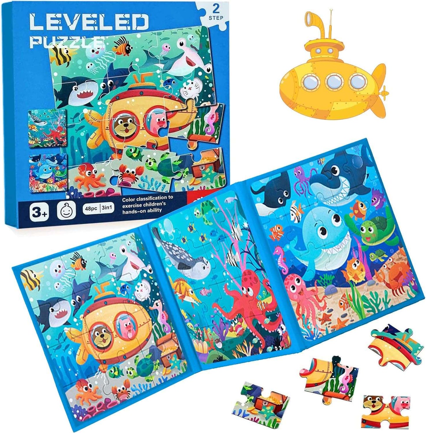 NIYO TOYS Level 2 Underwater Animals Puzzle, colorful pieces for ages 3+, perfect for early learning