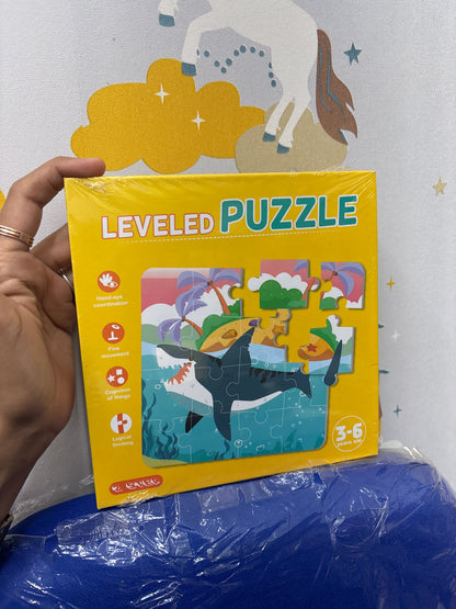 NIYO TOYS Leveled Puzzle for ages 3-6 featuring colorful ocean theme, ideal for engaging young minds