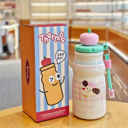 NIYO TOYS stainless steel drinks bottle with cute design and pastel colors for kids' hydration