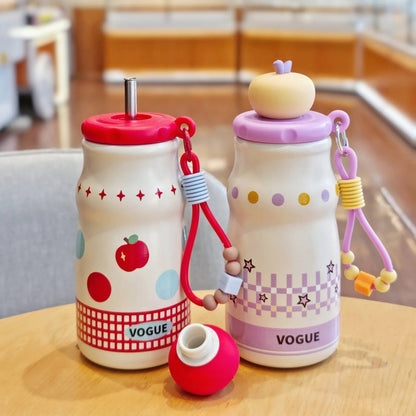 NIYO TOYS stainless steel drinks bottle in red and purple, designed for kids age 3+, ideal for outdoor activities