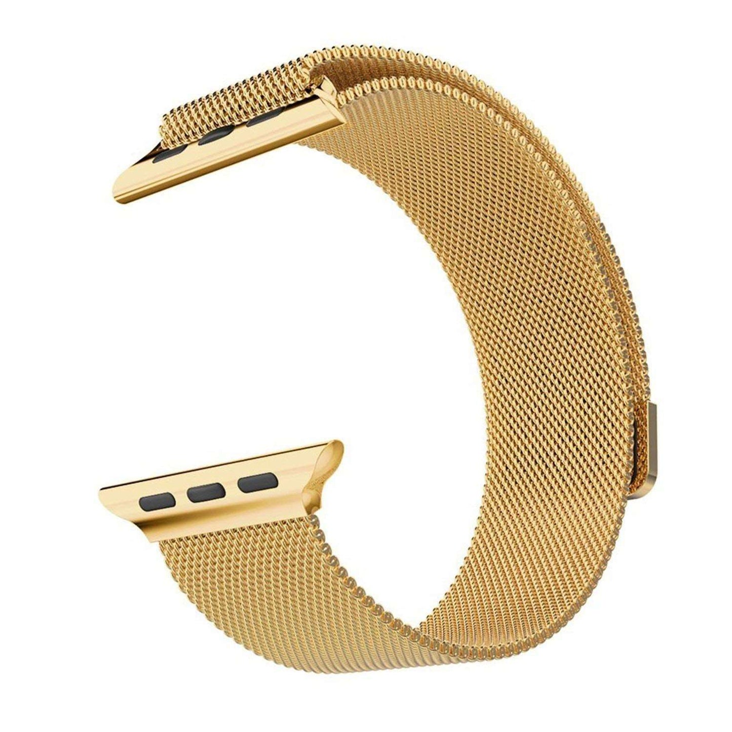 Gold mesh watch band for Apple, stylish accessory for adults, perfect for daily wear