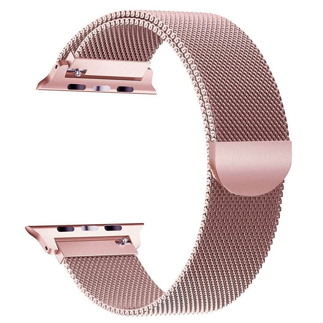 Rose gold mesh watch band for Apple, perfect for all ages, stylish and durable accessory